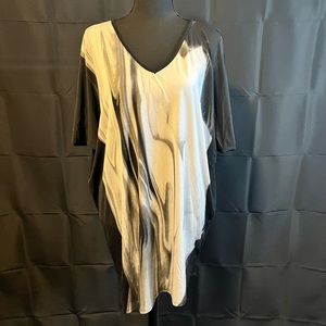 Black and White Shirt Dress By Fylo London